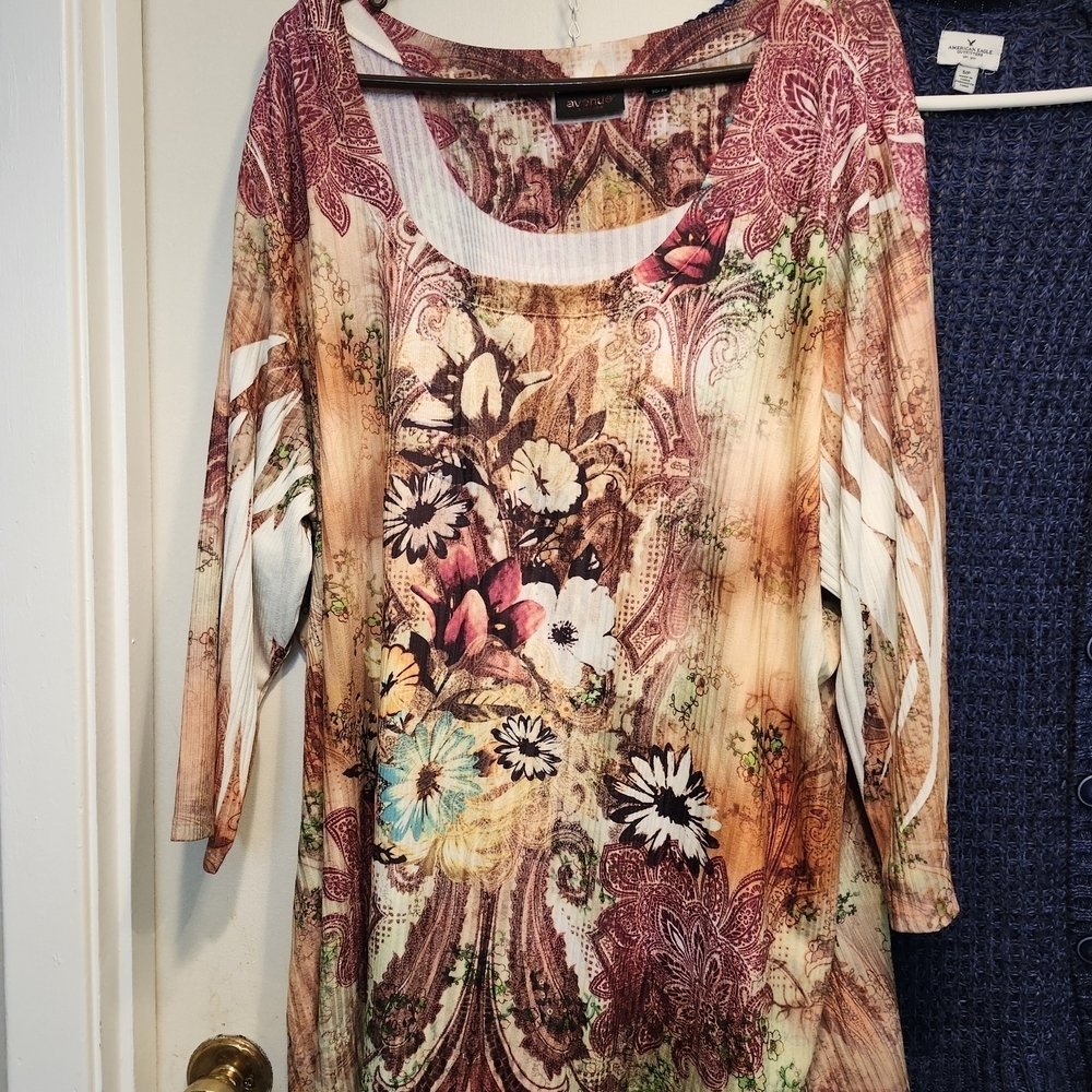 Avenue Multicolor Floral Blouse